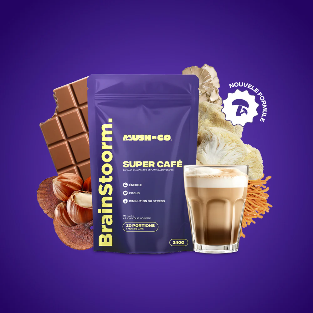 Brainstoorm di Mush N Go: 6 225 mg di attivi dichiarati per tazza